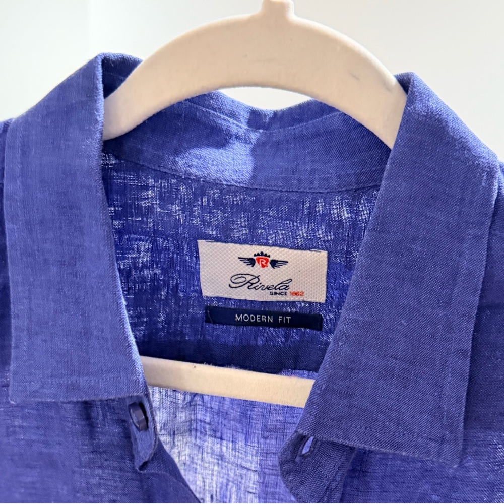 Blue Button-Up Shirt - Picture 2 of 2